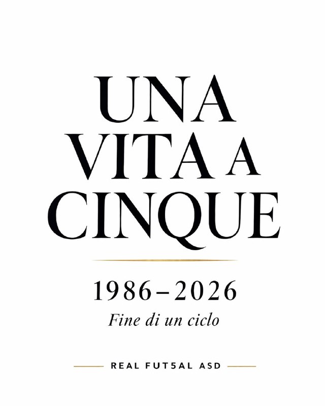Locandina UNA VITA A CINQUE, 1986–2026, Fine di un ciclo